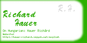 richard hauer business card